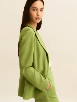 Giacca in tessuto stretch - VERDE