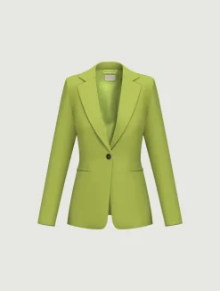 Giacca in tessuto stretch - VERDE