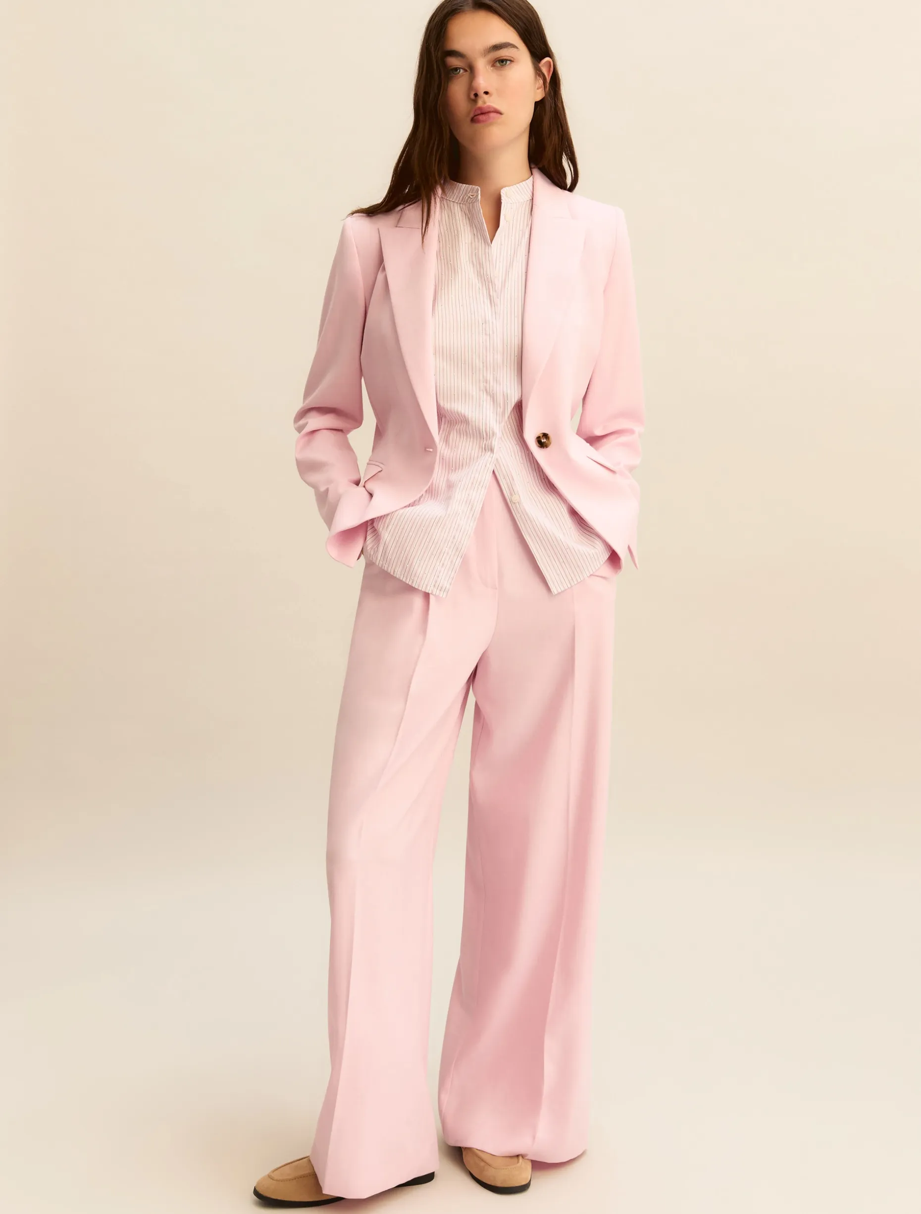Giacca in viscosa con lamé - ROSA