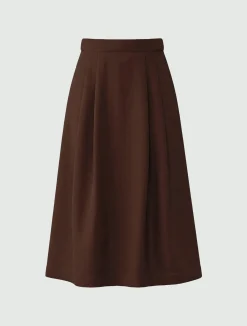 Gonna ampia in popeline stretch - CAFFE`