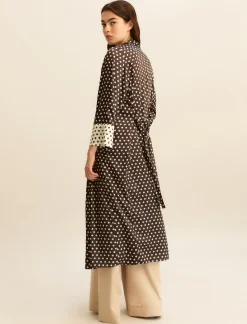 Kimono in twill stampato - KAKI