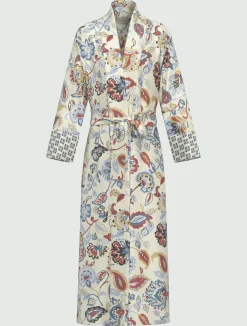 Kimono in twill stampato - BIANCO LANA