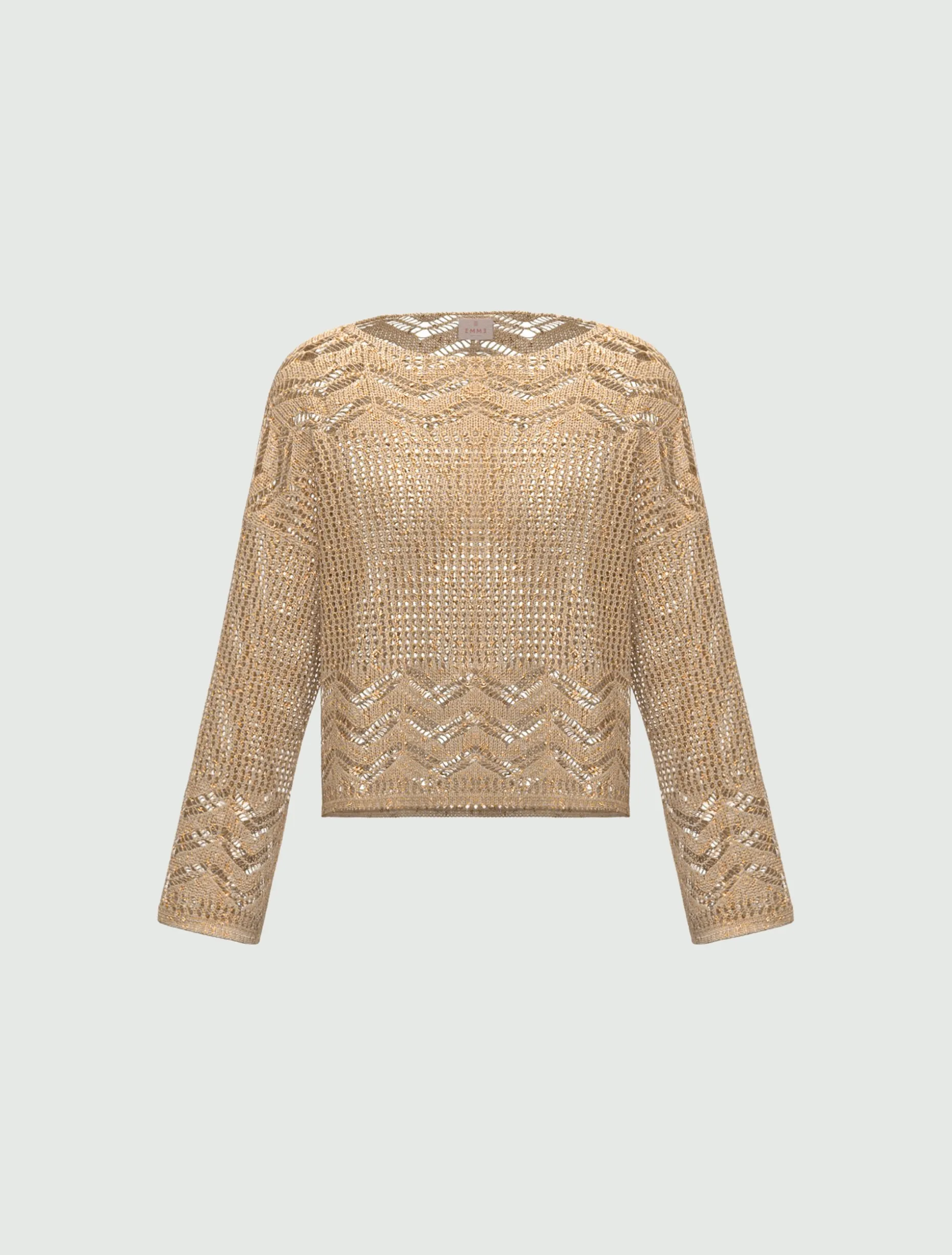 Maglia con lurex - CAMMELLO