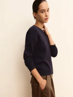Maglia in viscosa stretch - BLU