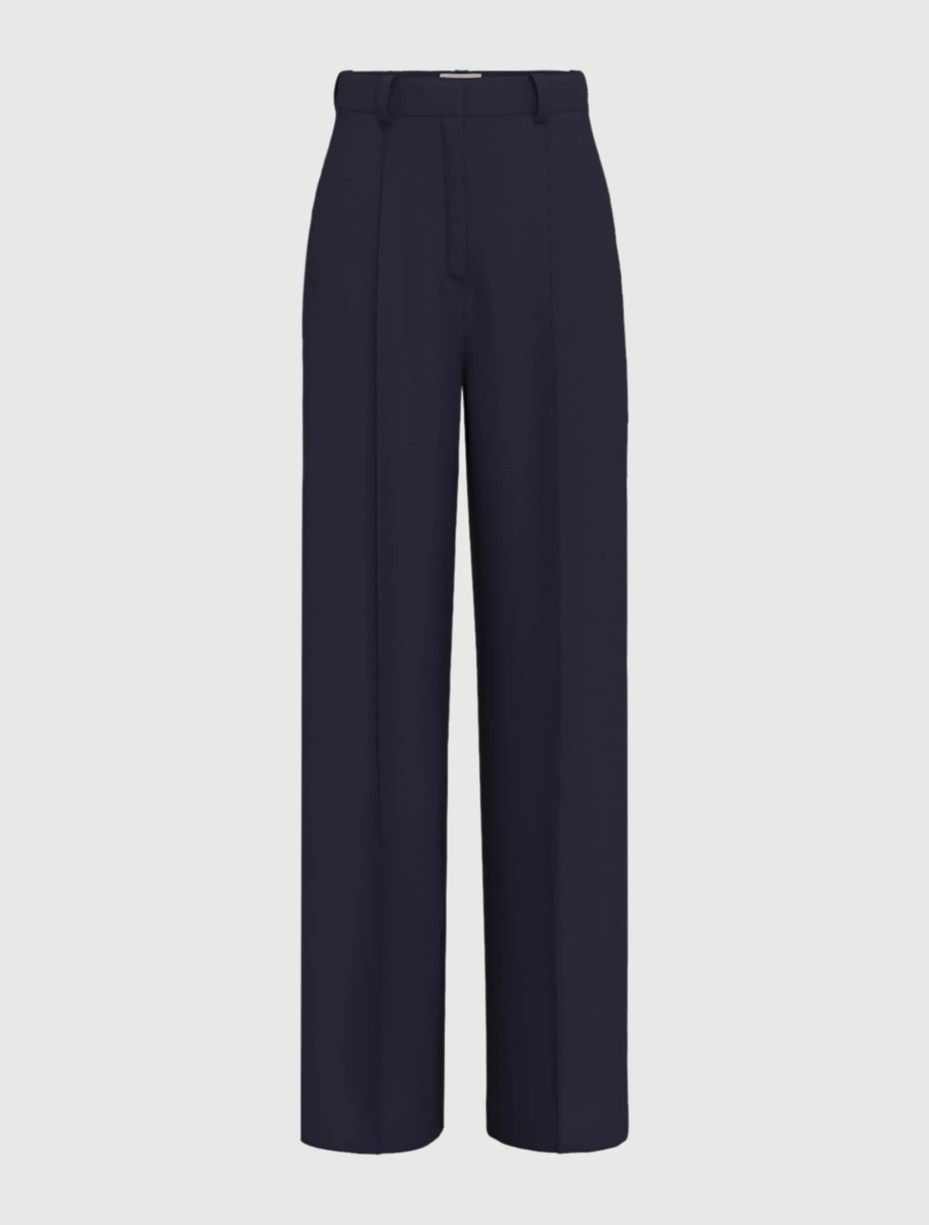 Pantalone ampio in twill stretch - BLU