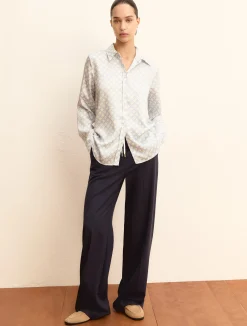 Pantalone con coulisse - BLU