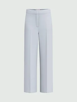 Pantalone cropped in jersey - AZZURRO