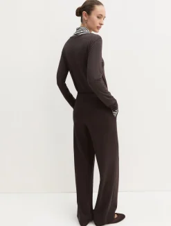 Pantalone dritto in jersey stretch - TESTA MORO
