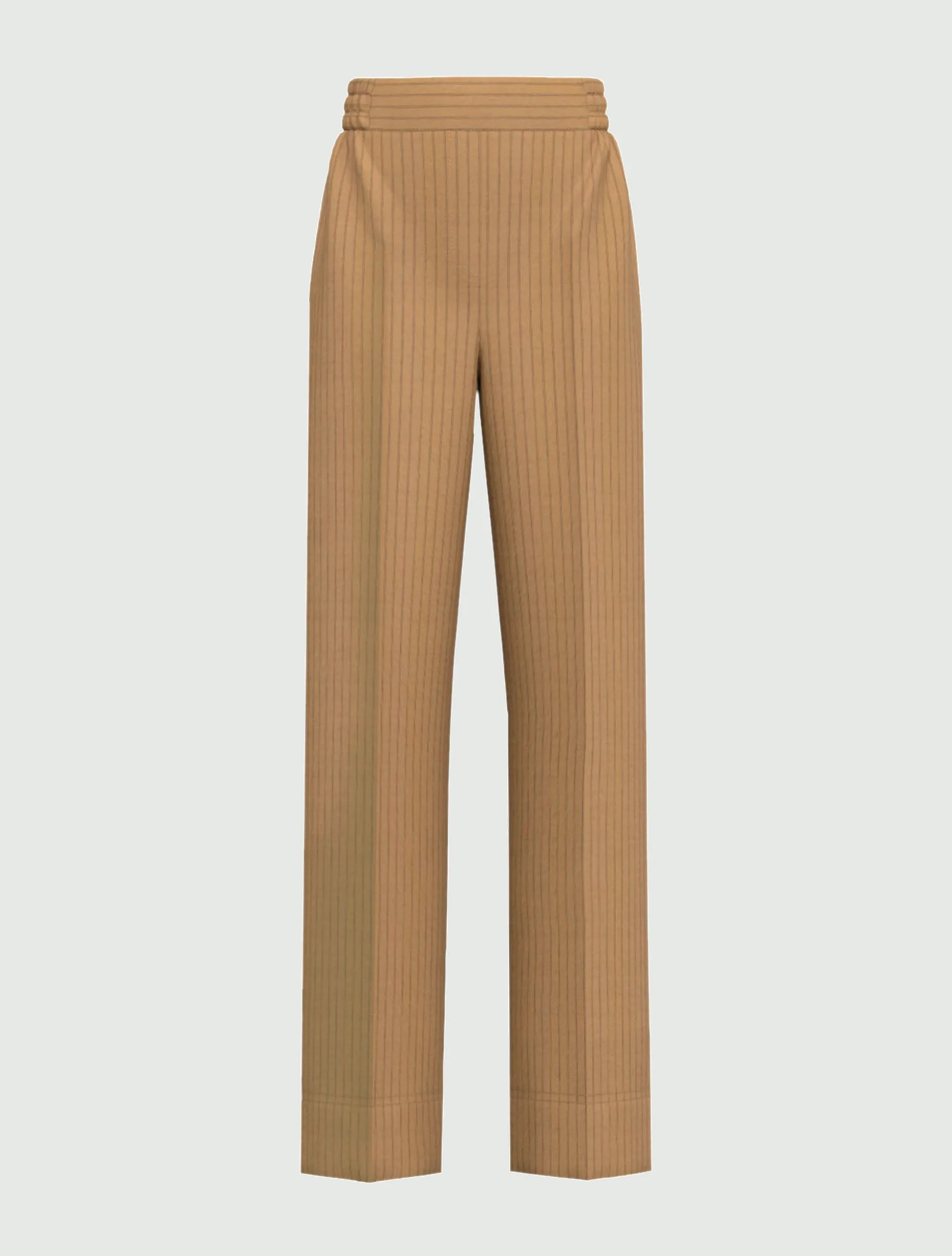 Pantalone dritto in misto viscosa - CAMMELLO