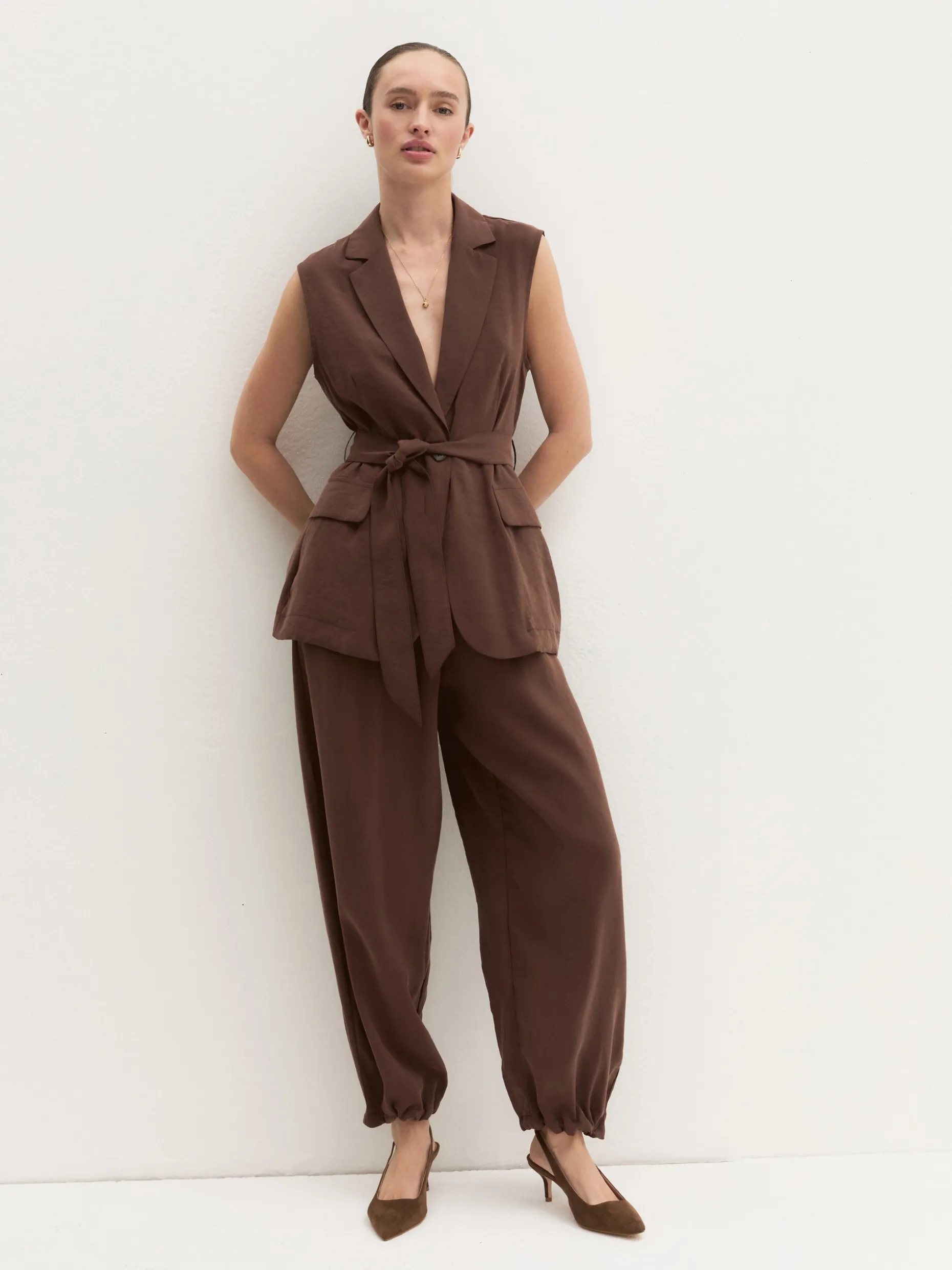 Pantalone fluido con coulisse - CAFFE`