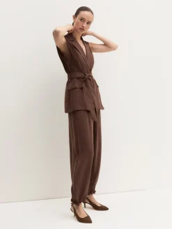 Pantalone fluido con coulisse - CAFFE`
