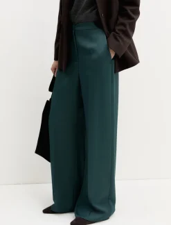 Pantalone in raso matte - VERDE