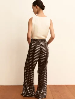 Pantalone in twill stampato - KAKI