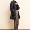 Pantalone in twill stampato - BLU