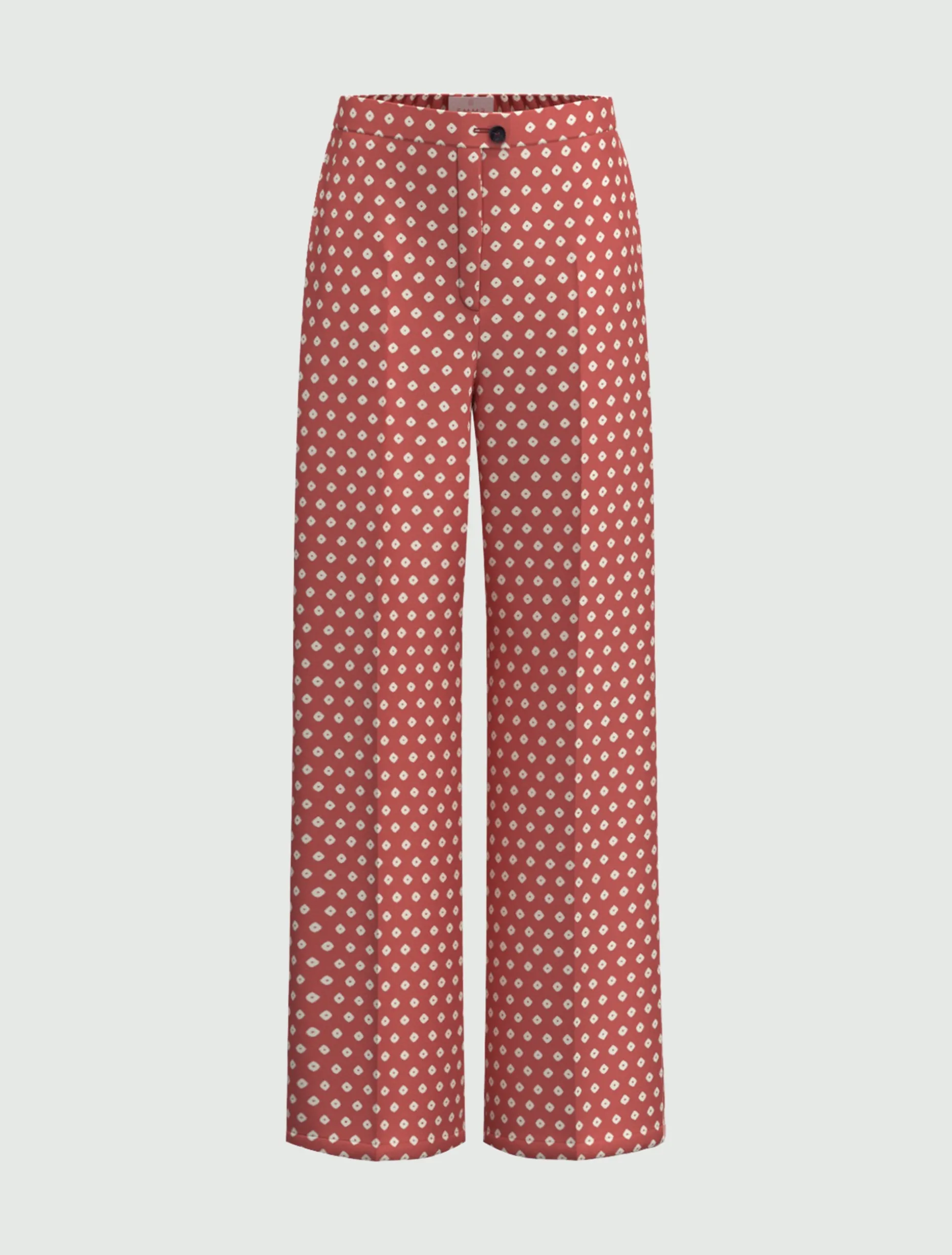 Pantalone in twill stampato - CILIEGIA
