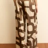 Pantalone in twill stampato - TORTORA