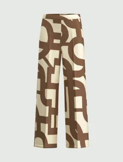 Pantalone in twill stampato - TORTORA