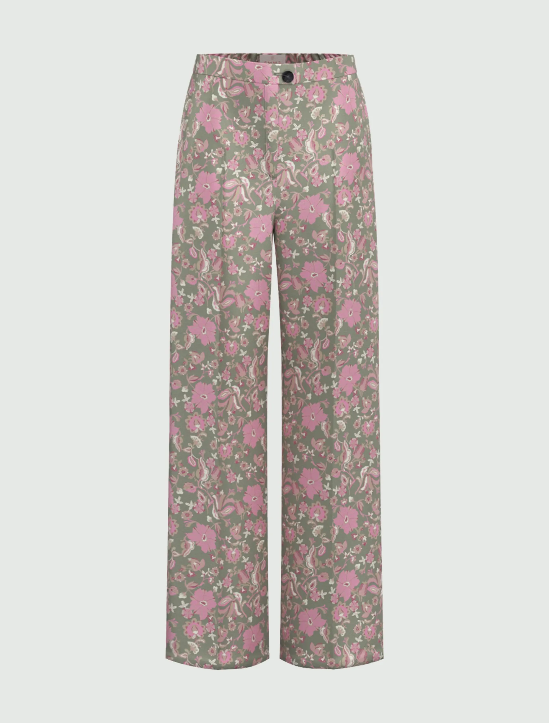 Pantalone in twill stampato - VERDE SOTTOBOSCO