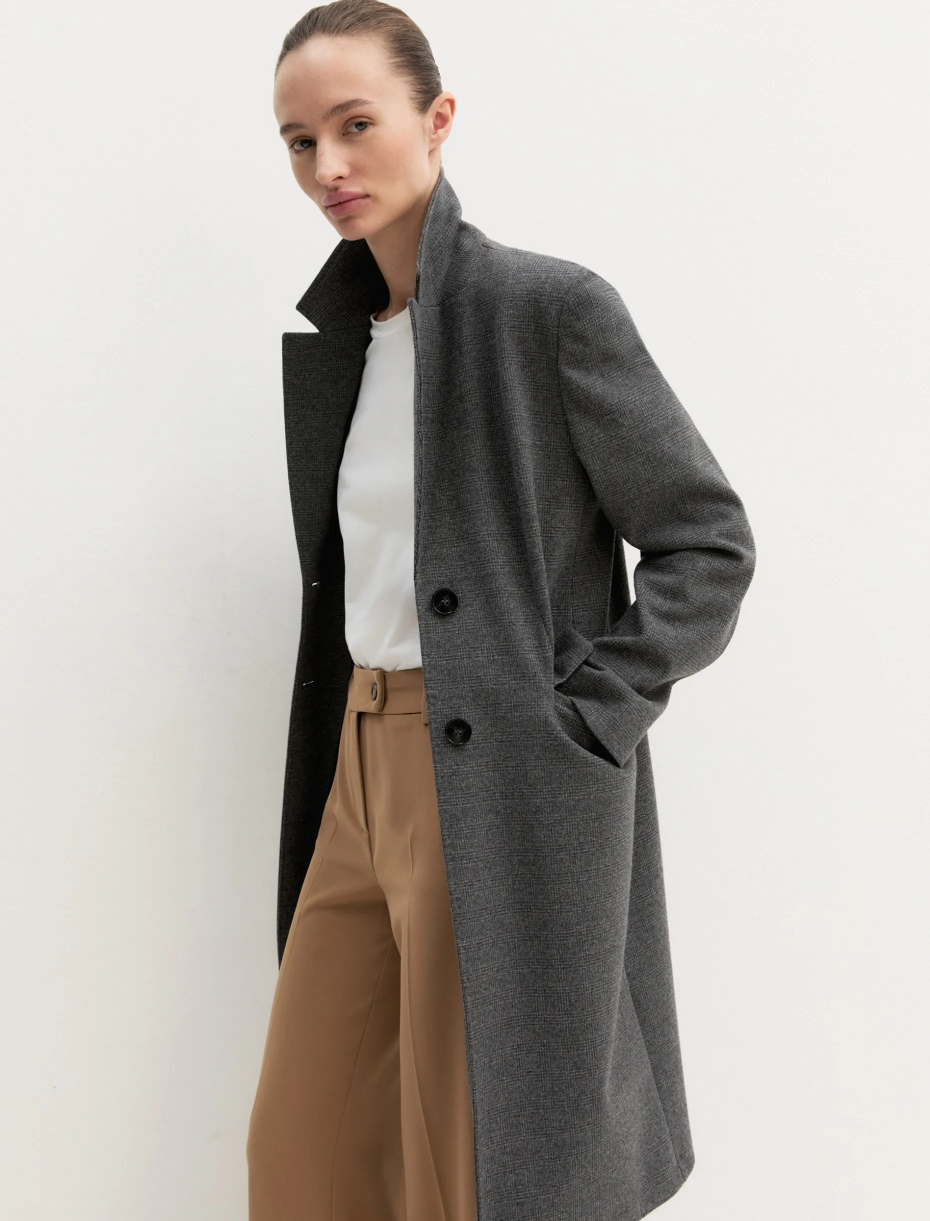 Pantalone in twill stretch - CAMMELLO