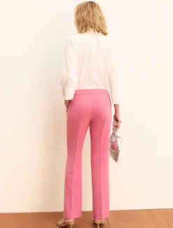 Pantalone slim flare - ROSA ANTICO