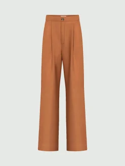 Pantalone wide leg in lyocell - TERRA