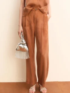 Pantalone wide leg in lyocell - TERRA