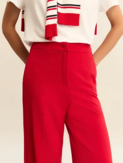 Pantalone ampio in jersey - ROSSO