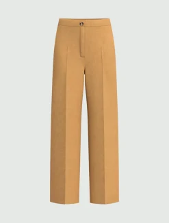 Pantalone dritto in lino - ECRU`