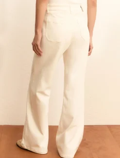 Pantalone in gabardina stretch - BIANCO LANA