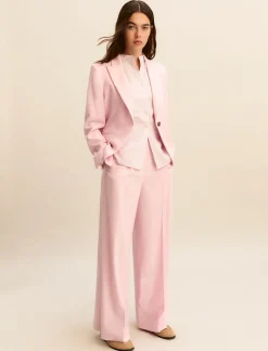 Pantalone in viscosa con lamé - ROSA
