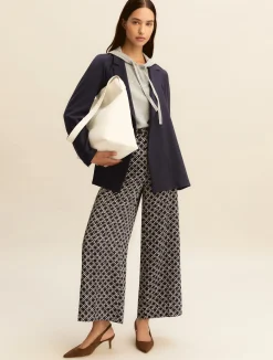 Pantaloni in twill - BLU