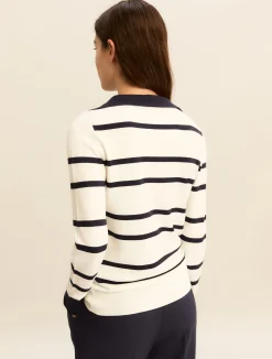 Polo aderente in viscosa stretch - BIANCO BLU