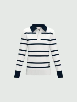 Polo aderente in viscosa stretch - BIANCO BLU