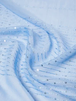 Sciarpa con paillette - AZZURRO
