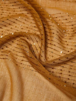 Sciarpa con paillette - CAMMELLO