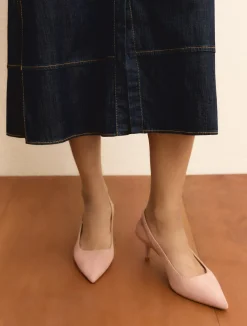 Slingback con tacco sottile - ROSA