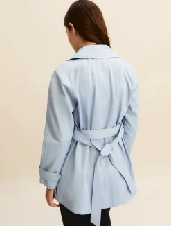 Trench corto antigoccia - AZZURRO