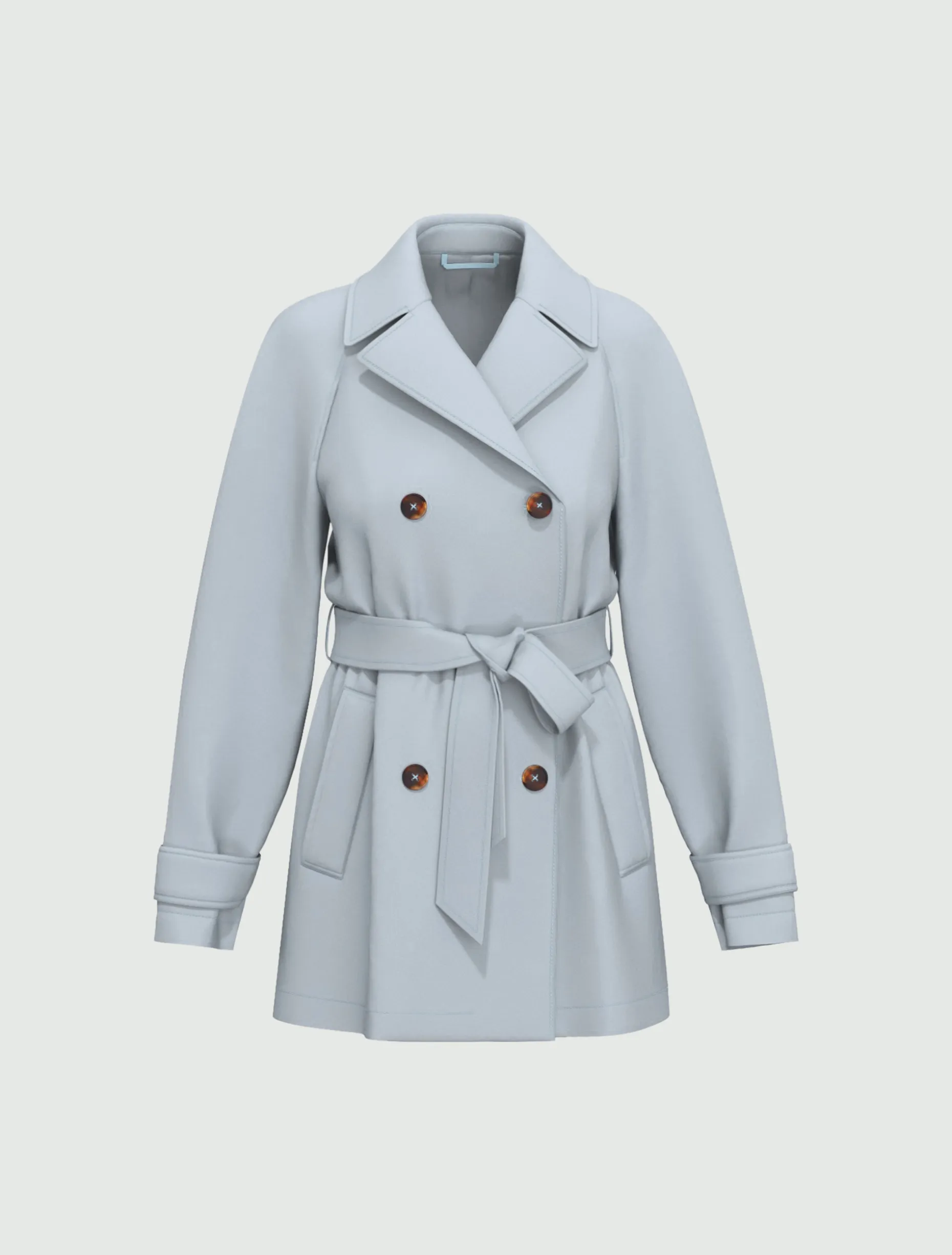 Trench corto antigoccia - AZZURRO