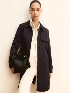 Trench monopetto antigoccia - BLU