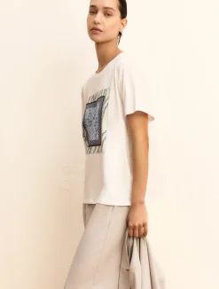 T-shirt con stampa - BLU
