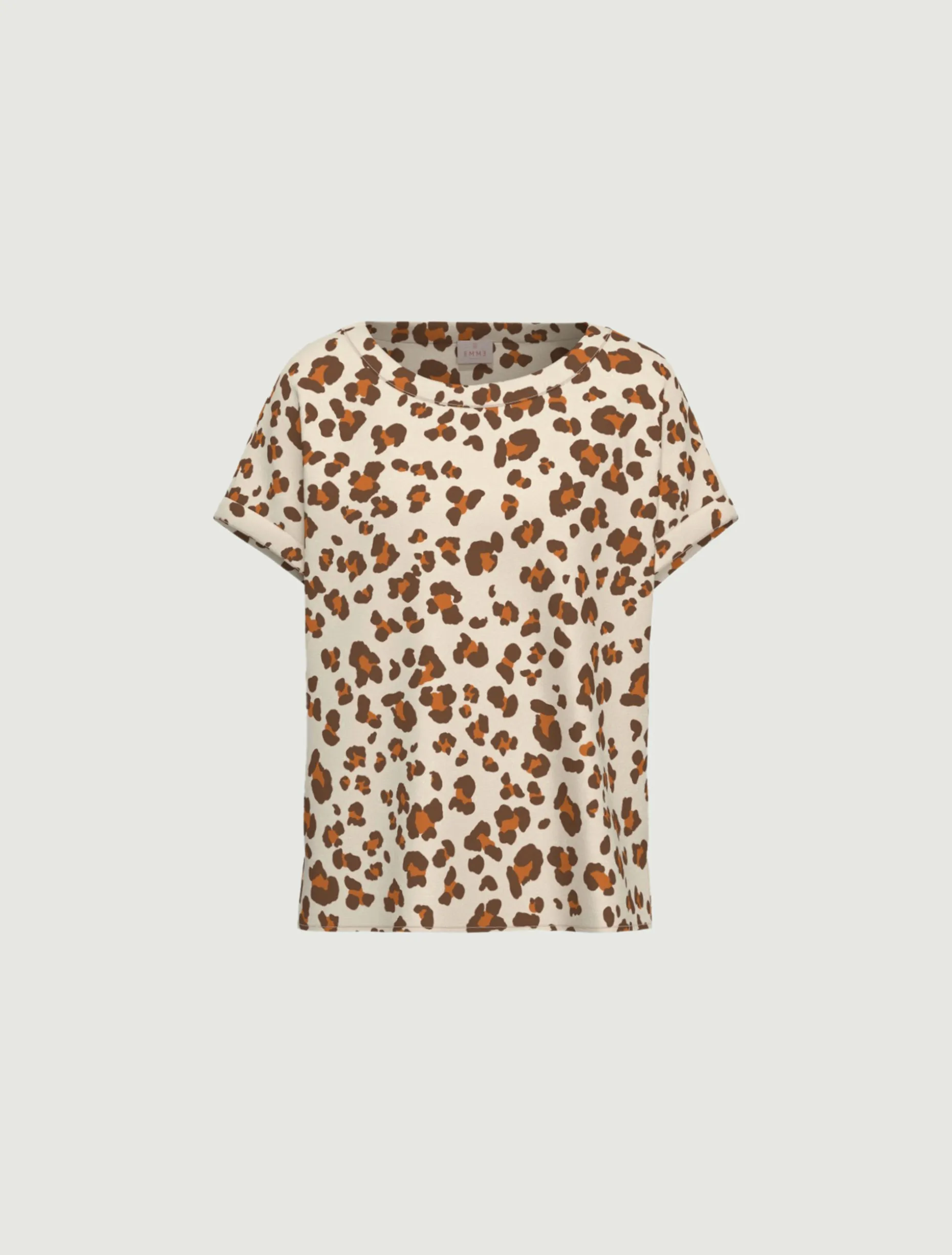T-shirt in twill stampato - BIANCO LANA