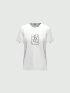 T-shirt con logo e paillette - BIANCO