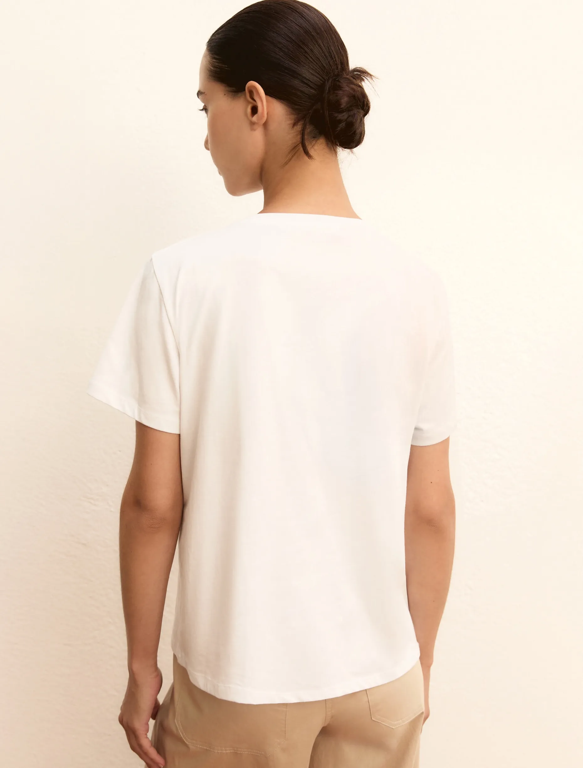 T-shirt con logo e paillette - BIANCO