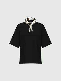 T-shirt in cotone stretch - NERO