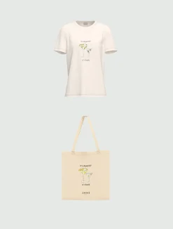 T-shirt stampata - BIANCO LANA
