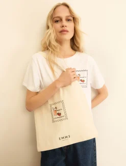 T-shirt stampata - BIANCO LANA