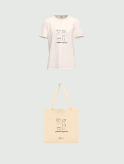 T-shirt stampata - BIANCO LANA