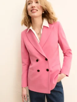 Blazer doppiopetto stretch - ROSA ANTICO