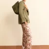 Pantalone in twill stampato - ROSA PERLATO
